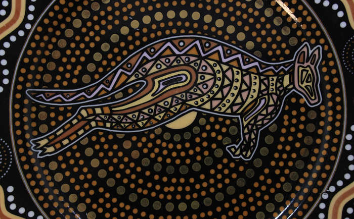 Australia First Nations Decorative Australian Kangaroo Wall Plate