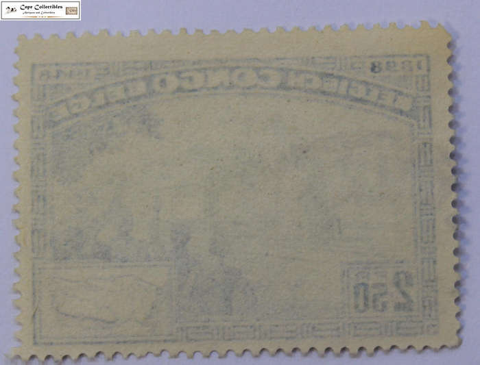 Belgian Congo 2.50 Francs 1948 50th Anniversary Matadi-Leopoldville Railway Stamp (Scott 257)