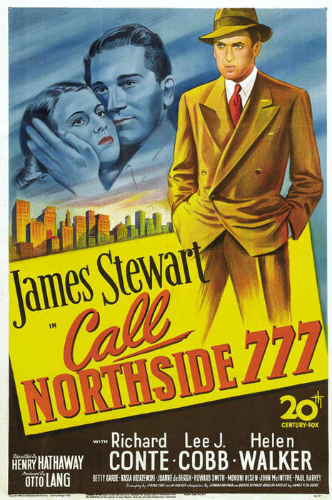 Vintage Call Northside 777 Film Noir Poster Digital Download