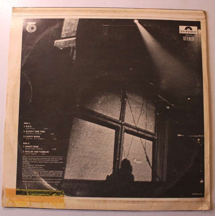 Live Cream Vinyl LP