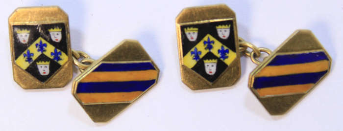 Vintage 1950's Pair Of Decorative Cufflinks