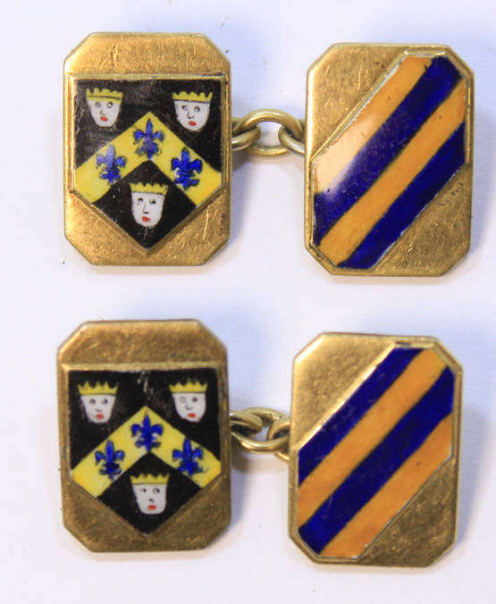 Vintage 1950's Pair Of Decorative Cufflinks