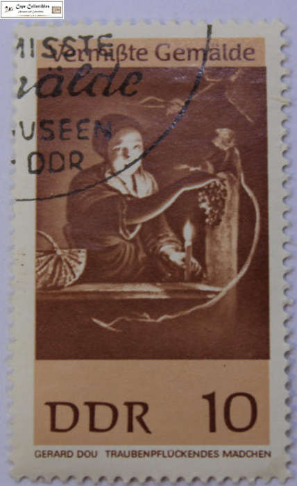 German Democratic Republic - DDR 10 Pfennig 1967 Missing Paintings Stamp (Scott 930)