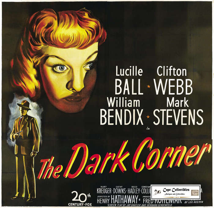 Vintage Dark Corner Film Noir Poster Digital Download