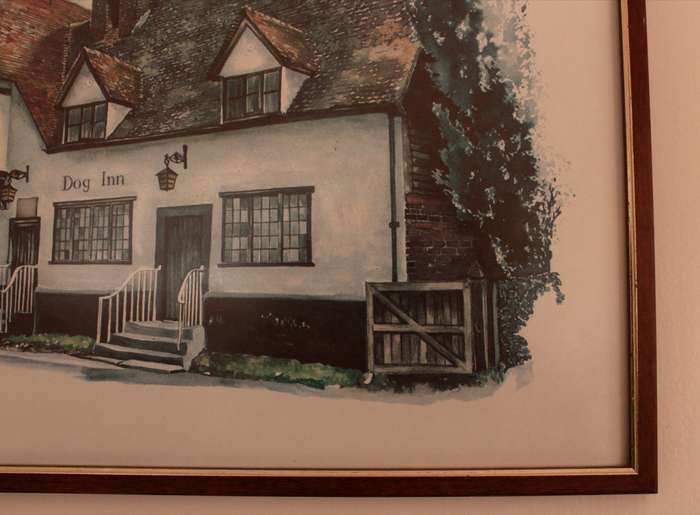 The "Dog Inn", Wingham, Kent Reproduction Print by Ted Hoefsloot Framed