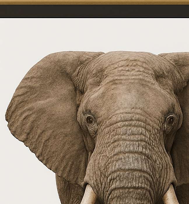 Elephant Front On View Digital Download Image For Printing and Framing