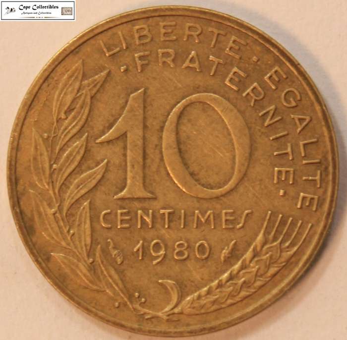 France 10 Centimes 1980 Coin Circulated