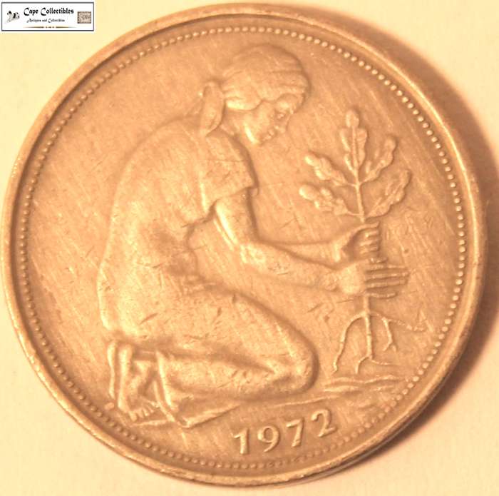 Germany 50 Pfennig 1972 Coin Circulated