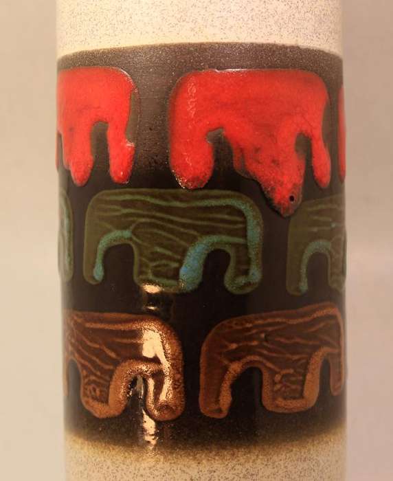 Art Deco Retro Multicoloured Dumler and Breiden Vase, 164/21 Made in Germany