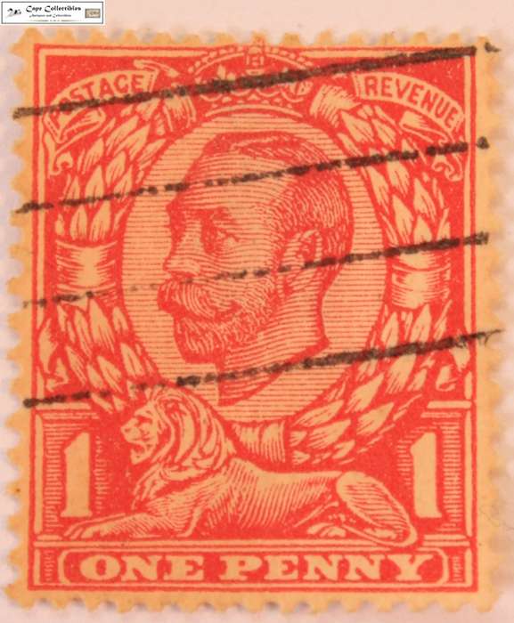 Great Britain 1 Penny 1912 George V Lion Stamp (Scott 154)