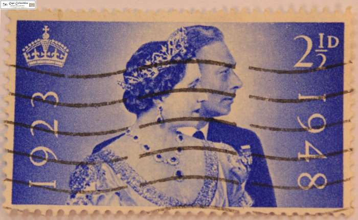Great Britain 2 1/2 Pence King George VI & Queen Elizabeth Stamp (Scott 267)