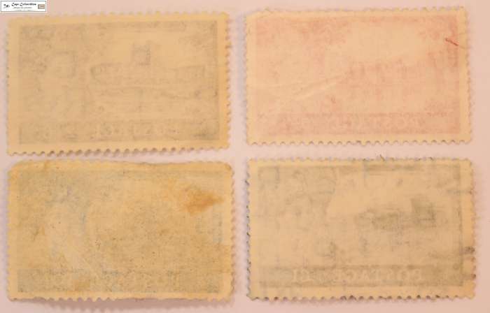 Great Britain 2/6, 5/- 10/- Shilling & 1 Pound 1955 Castle Series (Four) Stamps (Scott309/10/11/12)