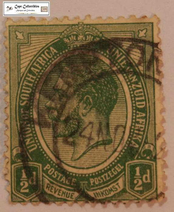 South Africa 1/2 Penny 1913 George V Stamp (Scott 2)