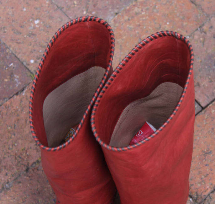 Classic Pair of Italian Soft Leather Knee High Boots for Ladies, UK Size 5