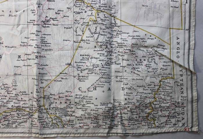 WW2 RAF and UDF Pilots Silk Escape Map Grid K2/K1 North Africa & K1/K2 Cyrenaica