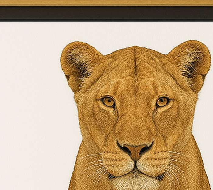 Lioness Front On View Digital Download Image For Printing and Framing