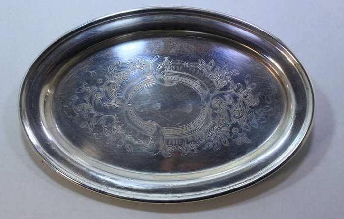 Vintage Louis Plate SPB Small Oval Silver Salver