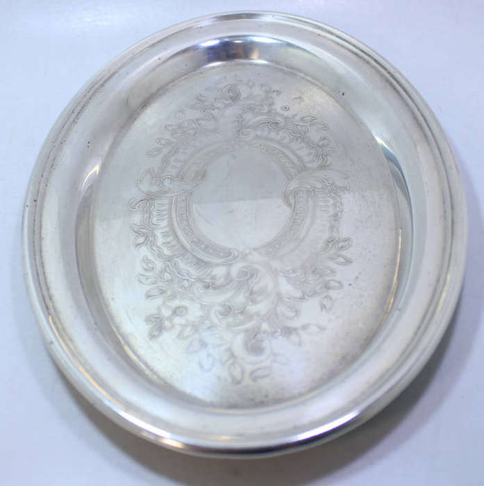 Vintage Louis Plate SPB Small Oval Silver Salver