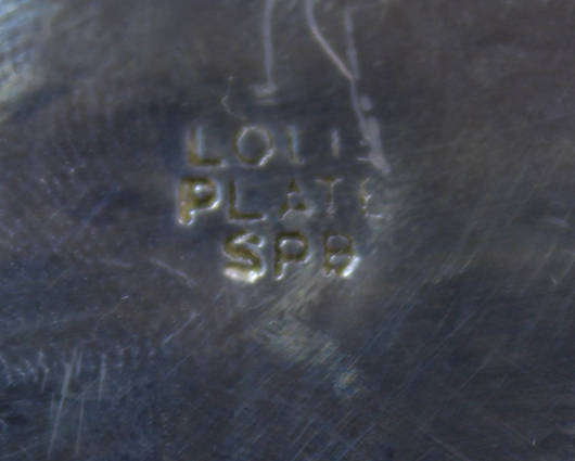 Vintage Louis Plate SPB Small Oval Silver Salver
