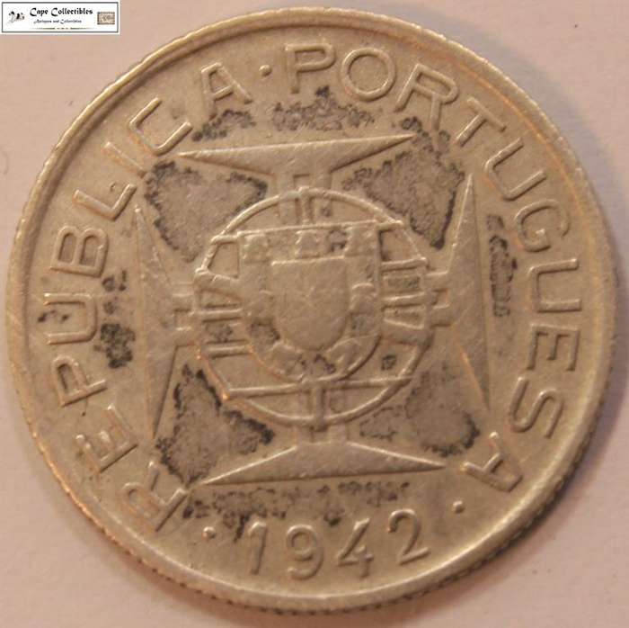 Mozambique 2.50 Escudos 1942 Coin Circulated