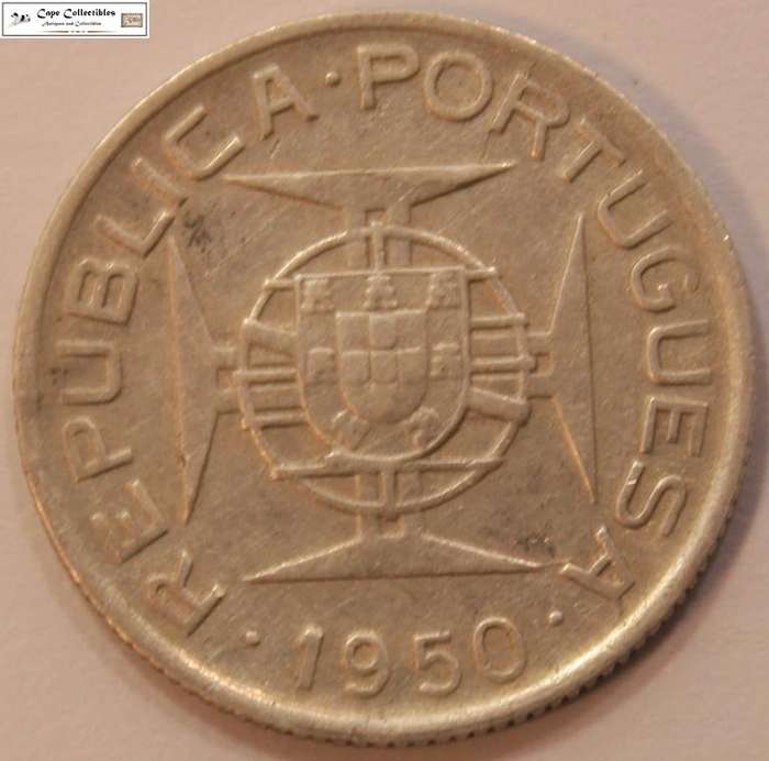 Mozambique 2.50 Escudos 1950 Coin Circulated