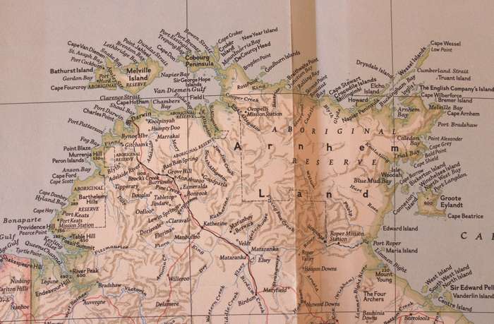 National Geographic Folded Map of Australia March 1948
