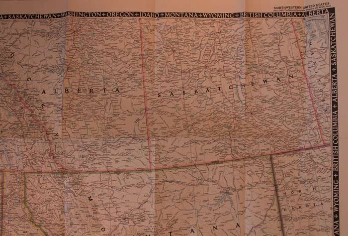 National Geographic Folded Map Of The North West United States June 1950