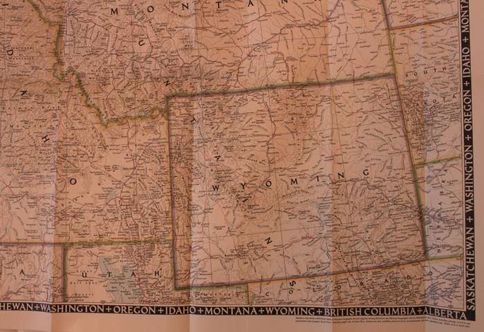 National Geographic Folded Map Of The North West United States June 1950