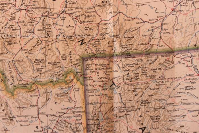National Geographic Folded Map Of The North West United States June 1950