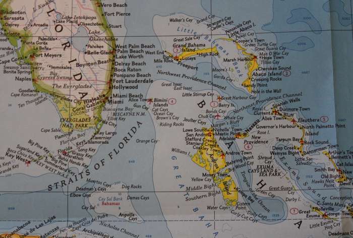 National Geographic Folded Map of the West Indies and Central America February 1981