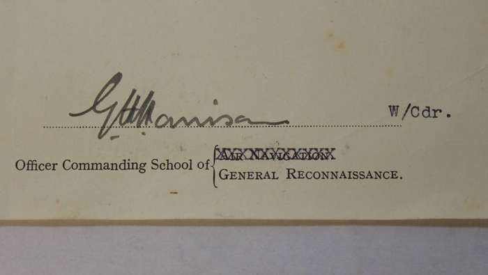 1938 Royal Air Force Navigators Certificate to a SAAF Captain