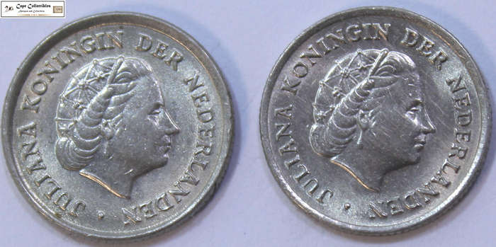 Netherlands 1958 & 1964 10 Cent (Two Coins) Circulated
