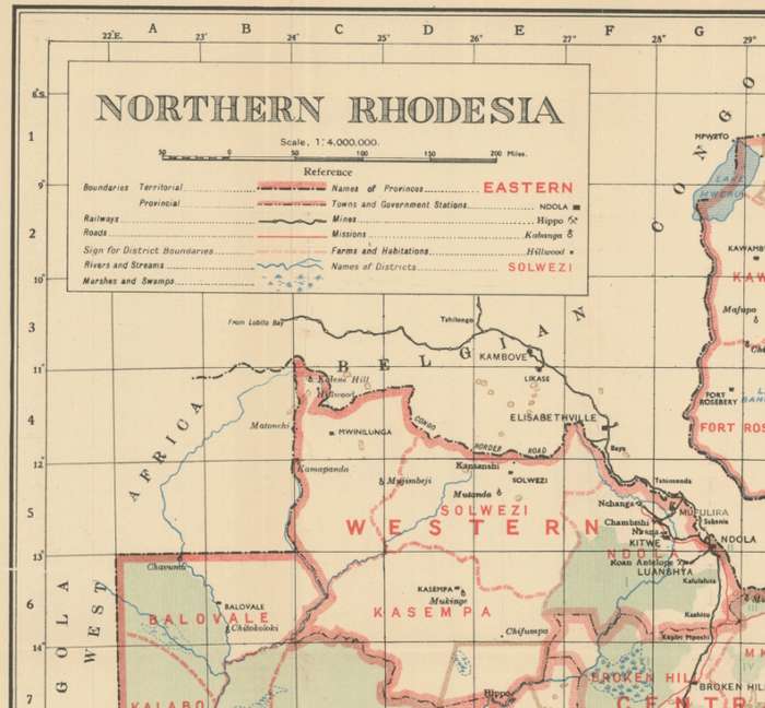 Northern Rhodesia Digital Map Digital Download