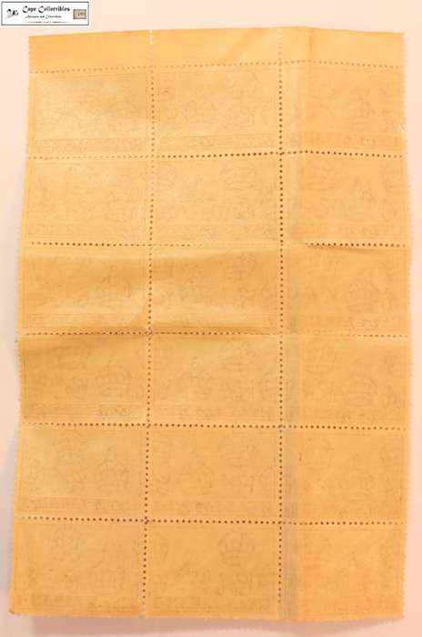 Nyasaland Block of 18 x 1 Penny 1934-1935 George V & Leopard Stamp (Scott 39)