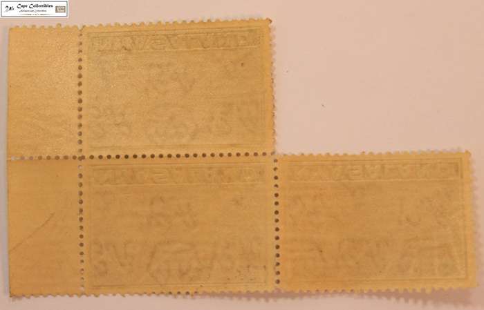 Nyasaland 3 x 1/2 Penny 1938-1944 George VI & Leopard Stamp (Scott 54)