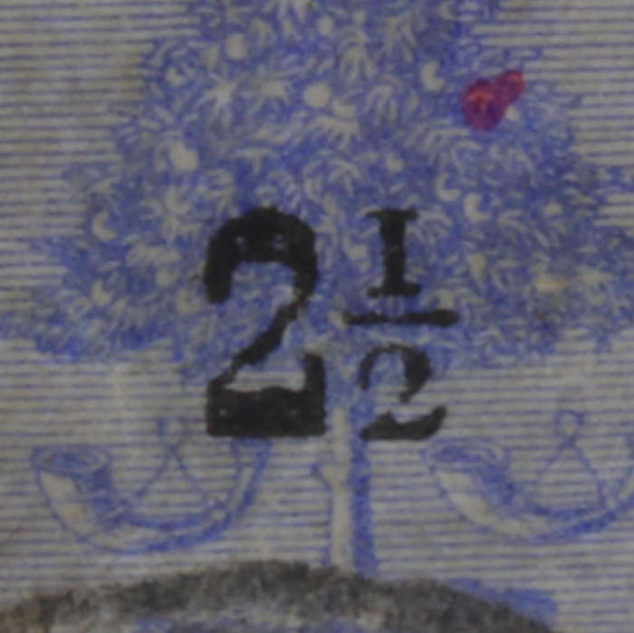 Oranje Vrij Staat 3 Pence with 2 1/2 Overprint "Roman I" 1897 Stamp (Scott 43a)