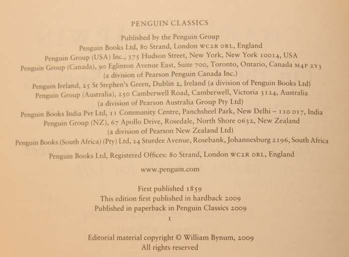 On The Origin Of Species by Charles Darwin Softcover Book