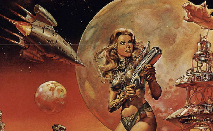 Vintage Film Noir Barbarella Queen of The Galaxy Poster Digital Download