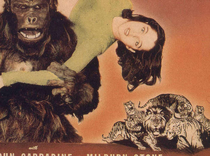 Vintage Film Captive Wild Woman Poster Digital Download