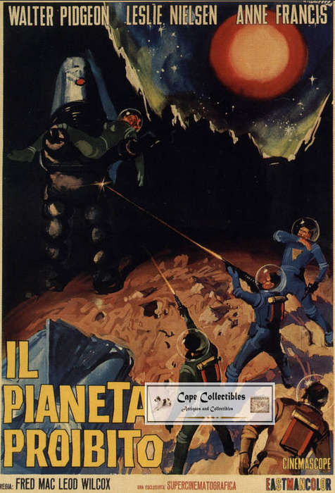 Vintage Science Fiction Film Forbidden Planet Italy Poster Digital Download