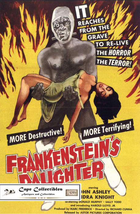 Vintage Science Fiction Film Frankensteins Daughter Poster Digital Download