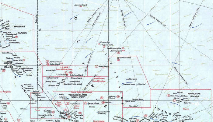 National Geographic Pacific Ocean 1952 Digital Maps Digital Download
