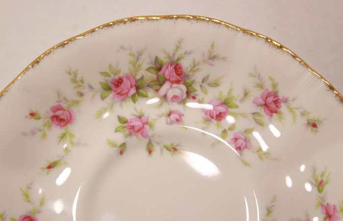 Paragon Victoriana Rose Bone China Soup Bowl Saucer