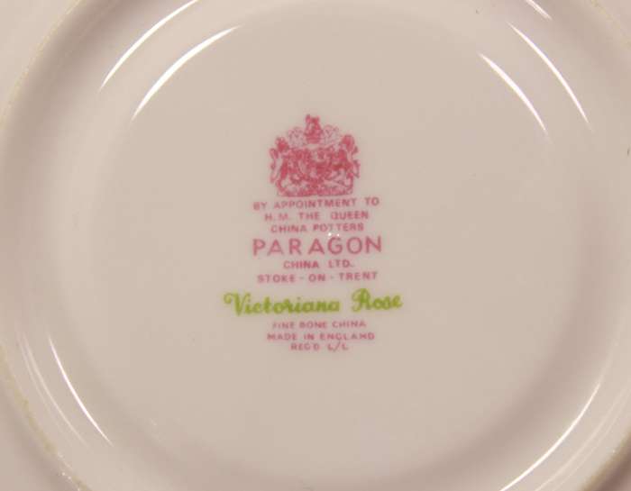 Paragon Victoriana Rose Bone China Soup Bowl Saucer
