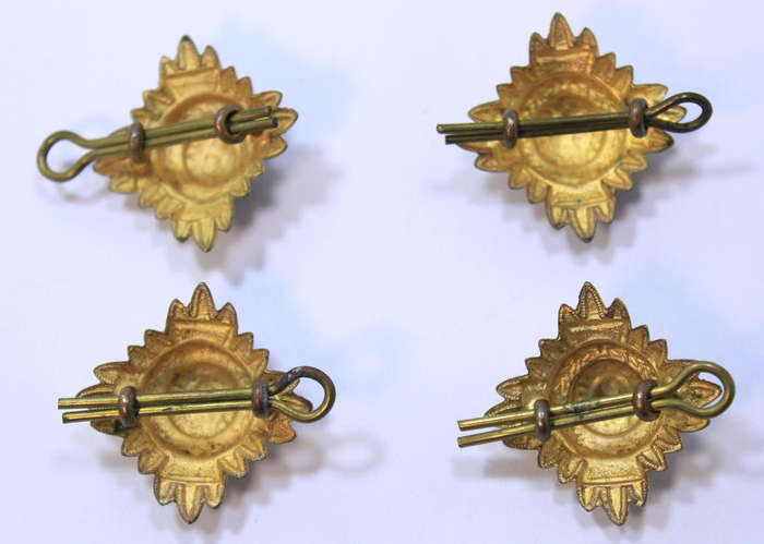 4 x Officers Rank Pips Bath Stars Tria Juncta In Uno Genuine British Military