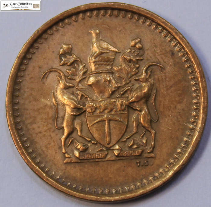 Rhodesia 1 Cent Coin 1973 Circulated
