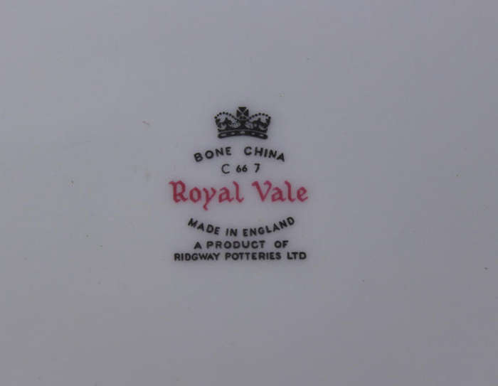 Vintage Royal Vale Bone China Cake Plate English Farmhouse