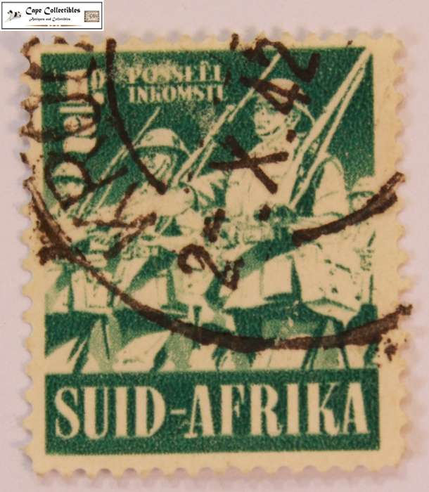 South Africa 1/2 Penny 1942 Infantry WW2 Stamp (Scott 81)