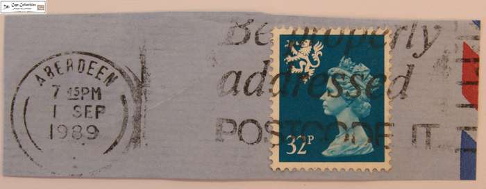 Scotland 32 Pence 1988 Queen Elizabeth II Machin Stamp (Scott SMH58)