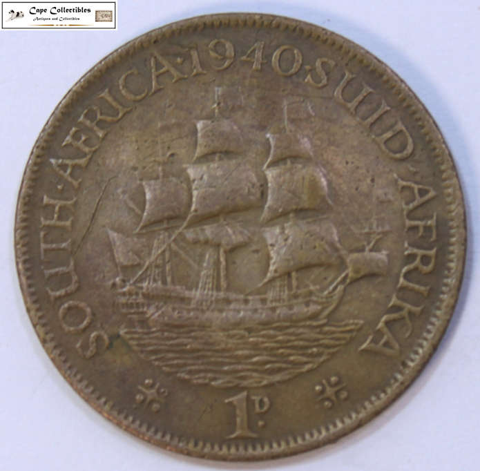 South Africa 1 Penny 1940 Coin Circulated